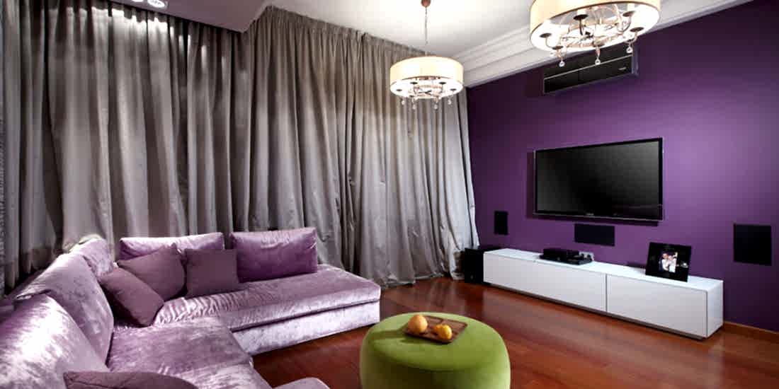 Плотные серые шторы